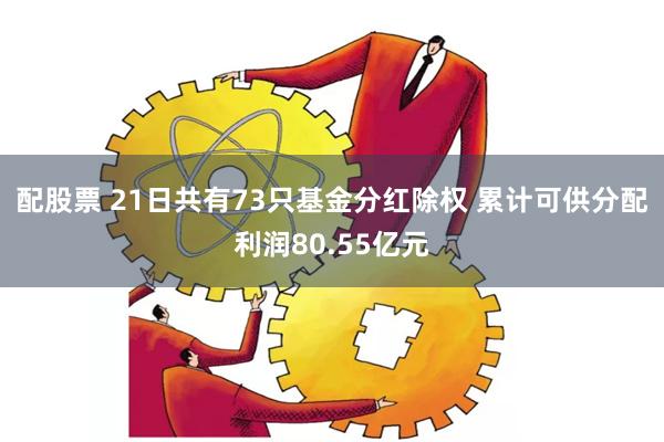 配股票 21日共有73只基金分红除权 累计可供分配利润80.55亿元