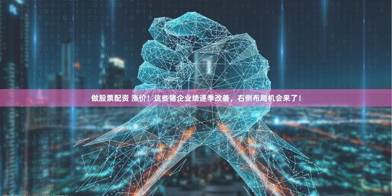 做股票配资 涨价！这些猪企业绩逐季改善，右侧布局机会来了！