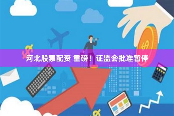 河北股票配资 重磅！证监会批准暂停