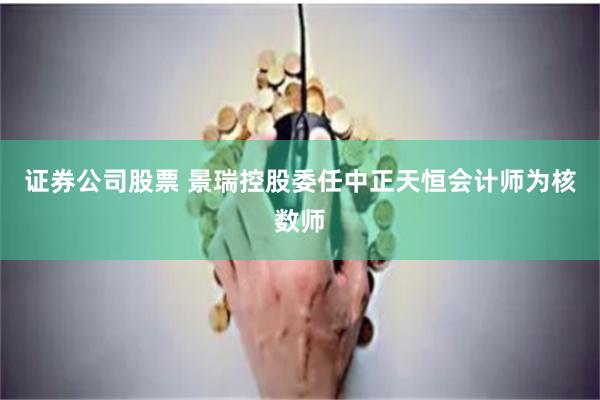 证券公司股票 景瑞控股委任中正天恒会计师为核数师